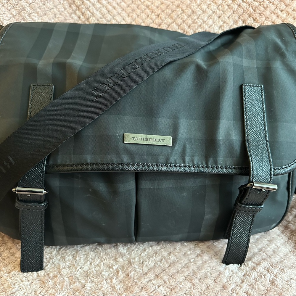 Burberry Large Wright Messenger Bag with Adjustable Strap